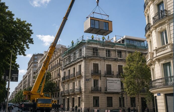 rehabilitación energética sin subvenciones edificio moderno